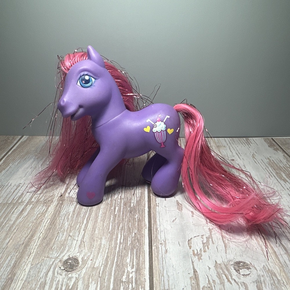Vintage 2004 My Little Pony Fizzy Pop Butterfly Island Shimmer Pony Pink Hair G3